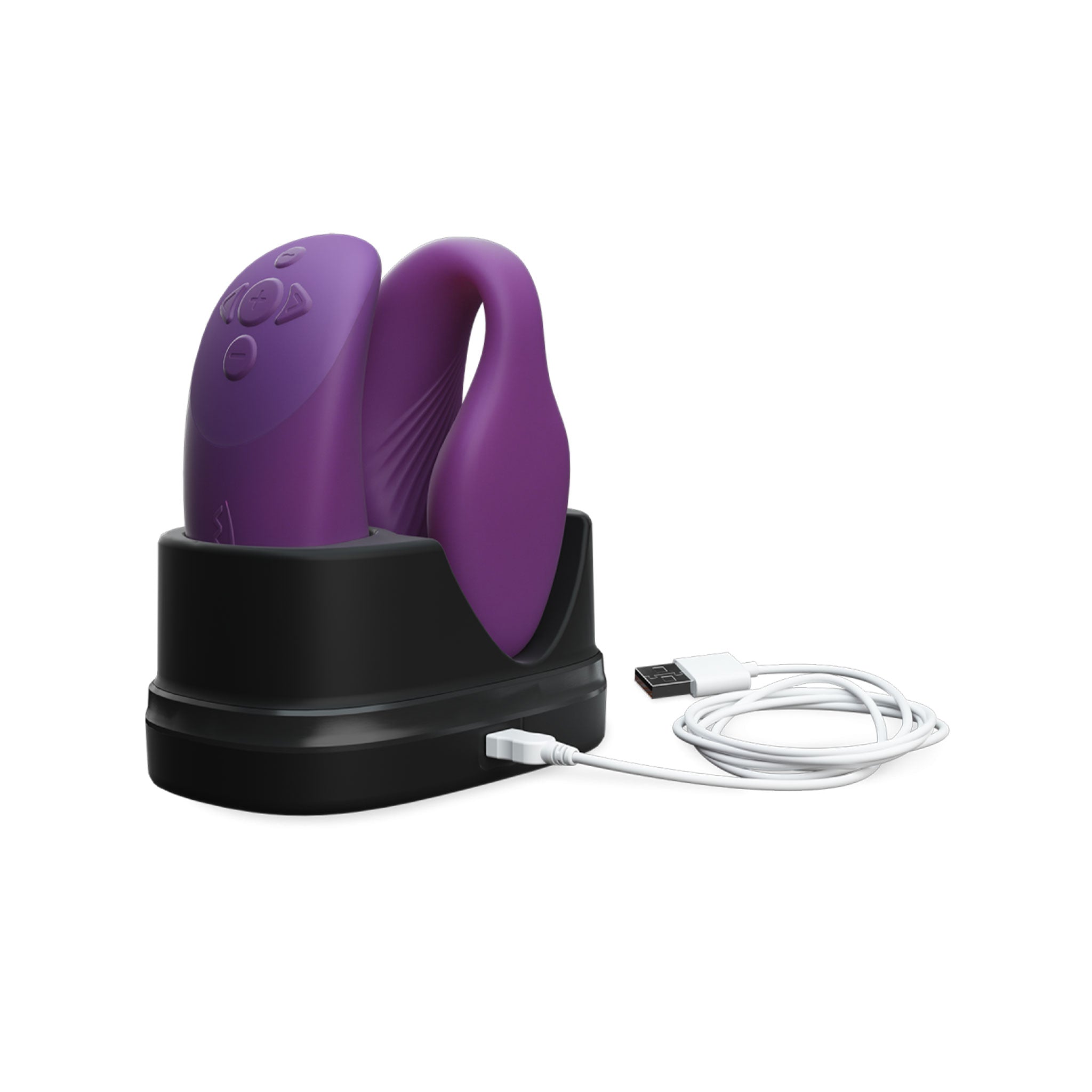 Silicone ABS-plastic accessories vibe vibrator vibrating vibration clit clitoral clitoris stim stimulator stimulating stimulation g-spot wireless-remote remote-control squeezable-remote app-compatible adjustable flexible usb-rechargeable charging-dock kinky kink kinky-toys kinky-play couples-play holiday valentines valentines-gifts gifts adult-toys purple