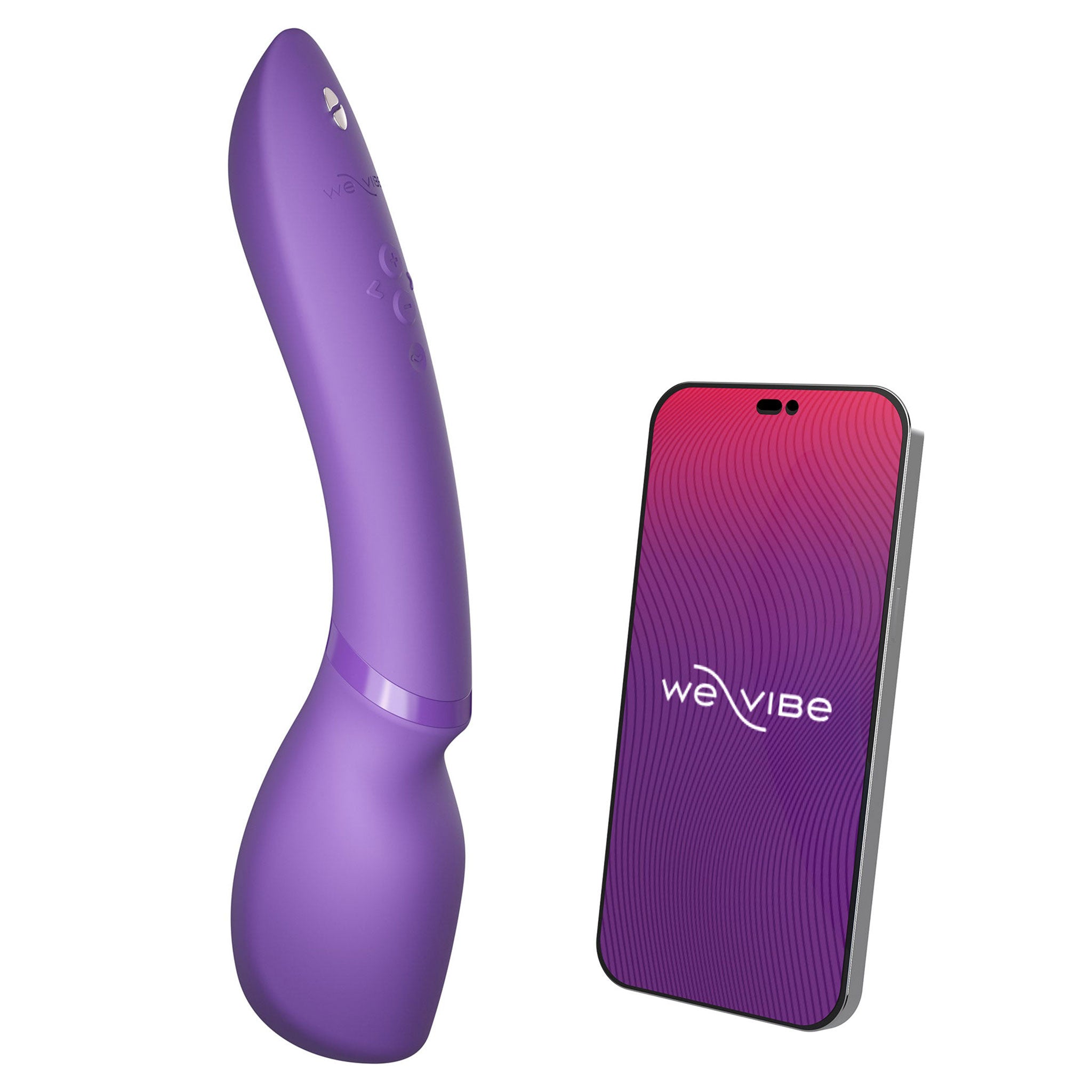 Silicone wand vibrator vibrating vibration vibe massager massaging flexible bendable bendy body neck cordless app-enabled bluetooth versatile ergonomic discreet couples adult-toys