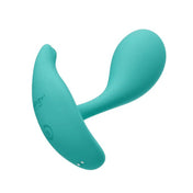 Silicone anal plug probe vibrator vibe vibration vibrating wearable g-spot clit clitoris clitoral stim stimulator stimulation app-controlled waterproof couples adult-toys sex-toys blue green turquoise