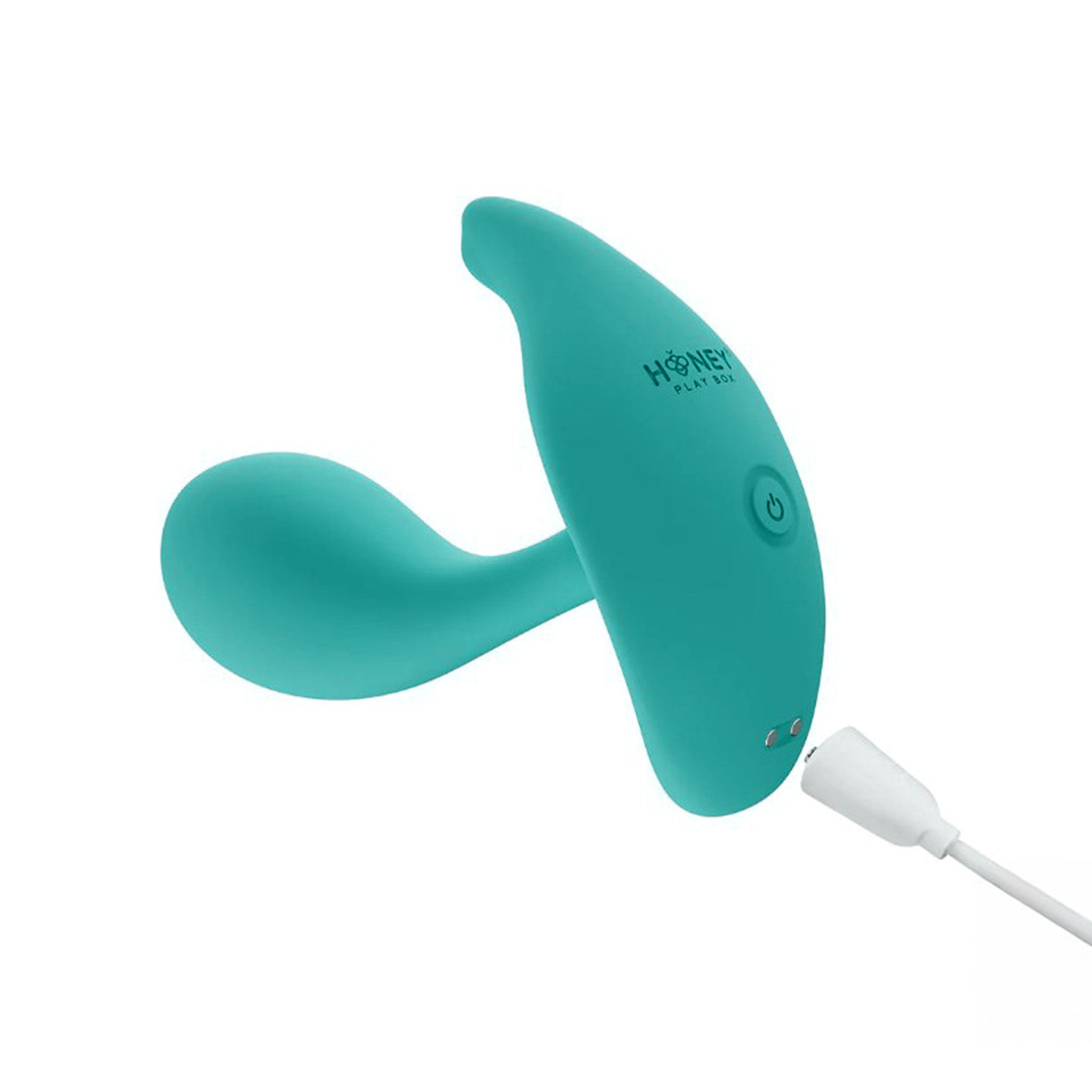 Silicone anal plug probe vibrator vibe vibration vibrating wearable g-spot clit clitoris clitoral stim stimulator stimulation app-controlled waterproof couples adult-toys sex-toys blue green turquoise