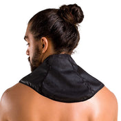 Polyurethane polyester wetlook leather eco-leather accessories collar mantle capelet high-collar front-zip zipper mysterious matte soft fetish fashion alt-fashion bdsm bondage kink kinky bdsm-gear costume cosplay halloween male masculine masc mens menswear black