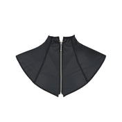 Polyurethane polyester wetlook leather eco-leather accessories collar mantle capelet high-collar front-zip zipper mysterious matte soft fetish fashion alt-fashion bdsm bondage kink kinky bdsm-gear costume cosplay halloween male masculine masc mens menswear black