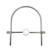 Stainless-steel silicone accessories gags gag-harness mouth-gag ball-gag mouth-retractor u-shaped neck-ring sliding cross-bar adjustable twist-knob thumb-screw versatile fetish fashion alt-fashion bondage bdsm bdsm-gear bdsm-toys restraints kink kinky kinky-toys kinkwear kinky-play heavy-metal unisex white