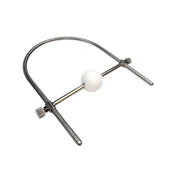 Stainless-steel silicone accessories gags gag-harness mouth-gag ball-gag mouth-retractor u-shaped neck-ring sliding cross-bar adjustable twist-knob thumb-screw versatile fetish fashion alt-fashion bondage bdsm bdsm-gear bdsm-toys restraints kink kinky kinky-toys kinkwear kinky-play heavy-metal unisex white