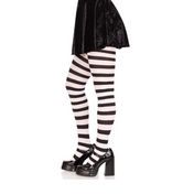wide striped tights black opaque pantyhose bold stripe hosiery one size soft nylon waistband durable long lasting women’s fashion costume halloween fetish factory