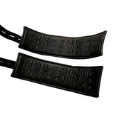 Leather thick-leather metallic-chain accessories restraints wrist wrist-cuffs metal-teeth vampire-teeth spike spikes spiked spiked-lining lockable locking dual-layer D-ring O-ring spring-clasp connecting-chain bondage bdsm sadism masochism sadist masochist kink kinky kinky-play sensory-play sensory adult-toys black