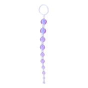 PVC vinyl anal-plug anal-beads plug probe graduated retrieval-ring pull-ring anal-play butt-play butt-stuff sturdy pliable flexible adult-toys purple