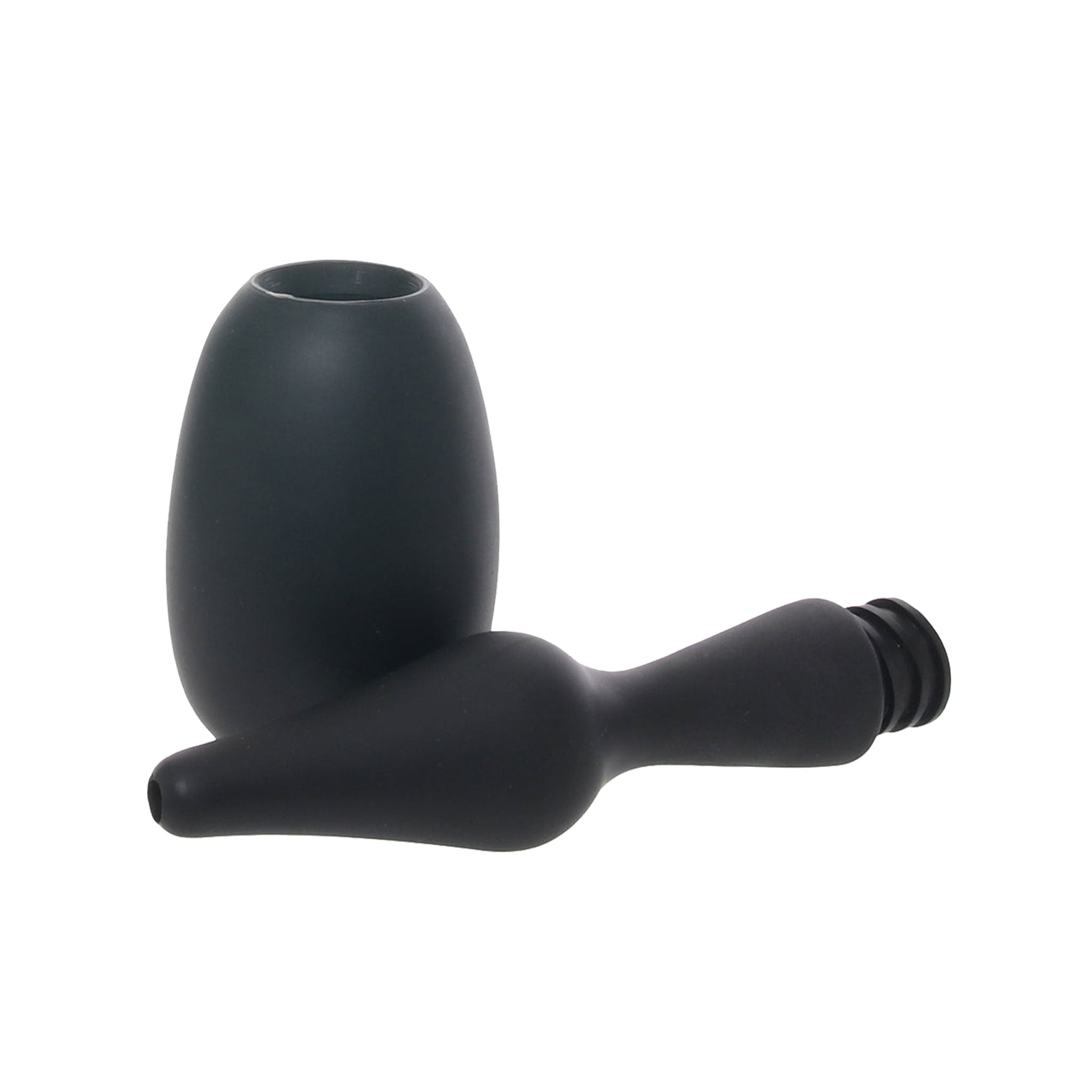 AquaClean 150ML One Way Valve Douche with Butt Plug Nozzle - Black