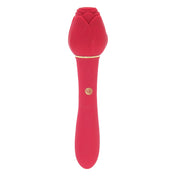 Rosegasm Dual End Wand Vibrator Suction Clitoral Stimulator - Red