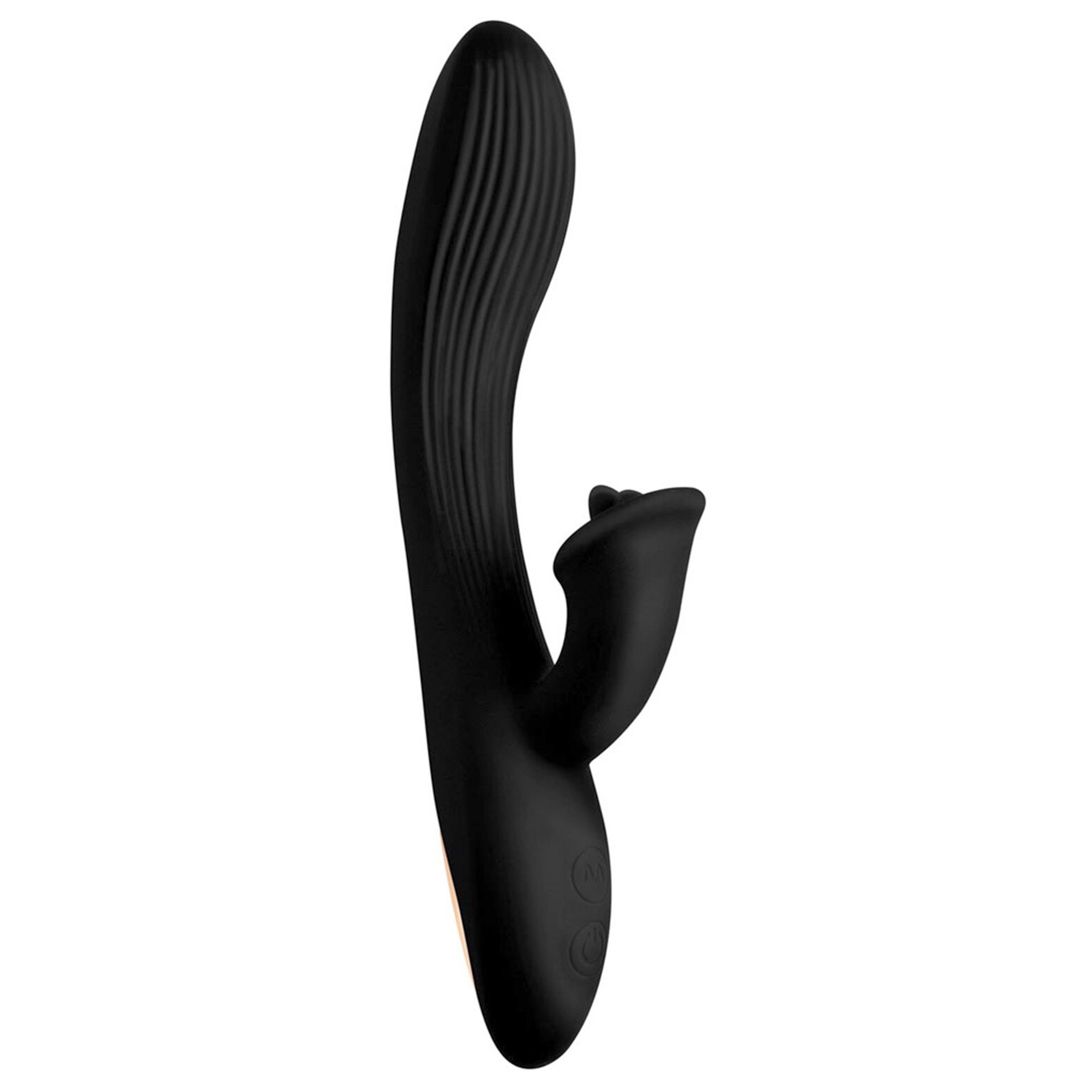 Wonder Vibes Bendable Silicone Rabbit Vibrator - Black