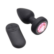 Booty Sparks 28X Rechargeable Silicone Vibrating Gem Anal Plug with Remote Control