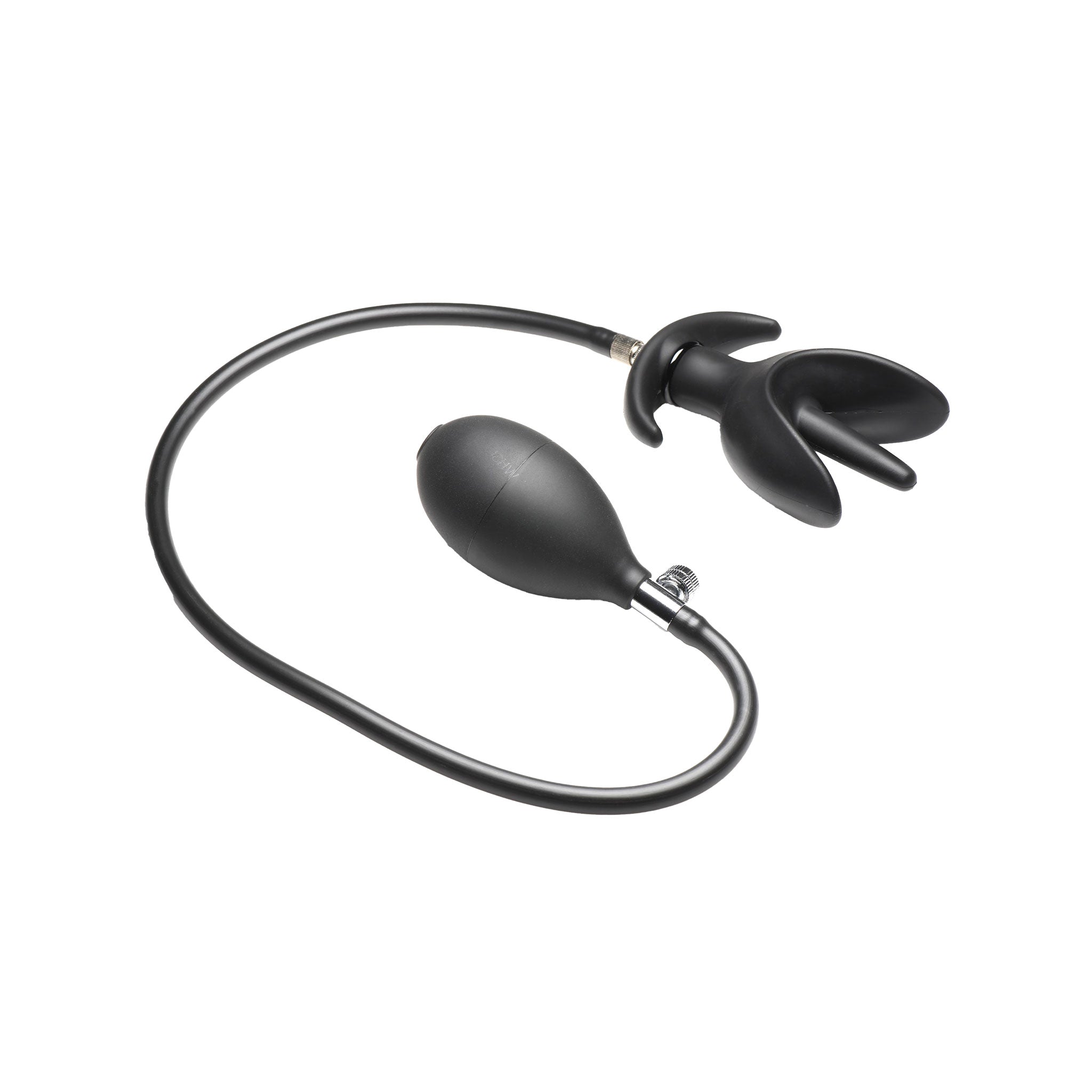 Master Series Anchor Inflatable Anal Plug - Black