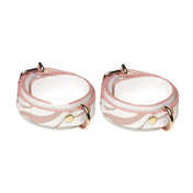 Master Series White & Pink Animal Print Ankle Cuffs Restraints with Connector