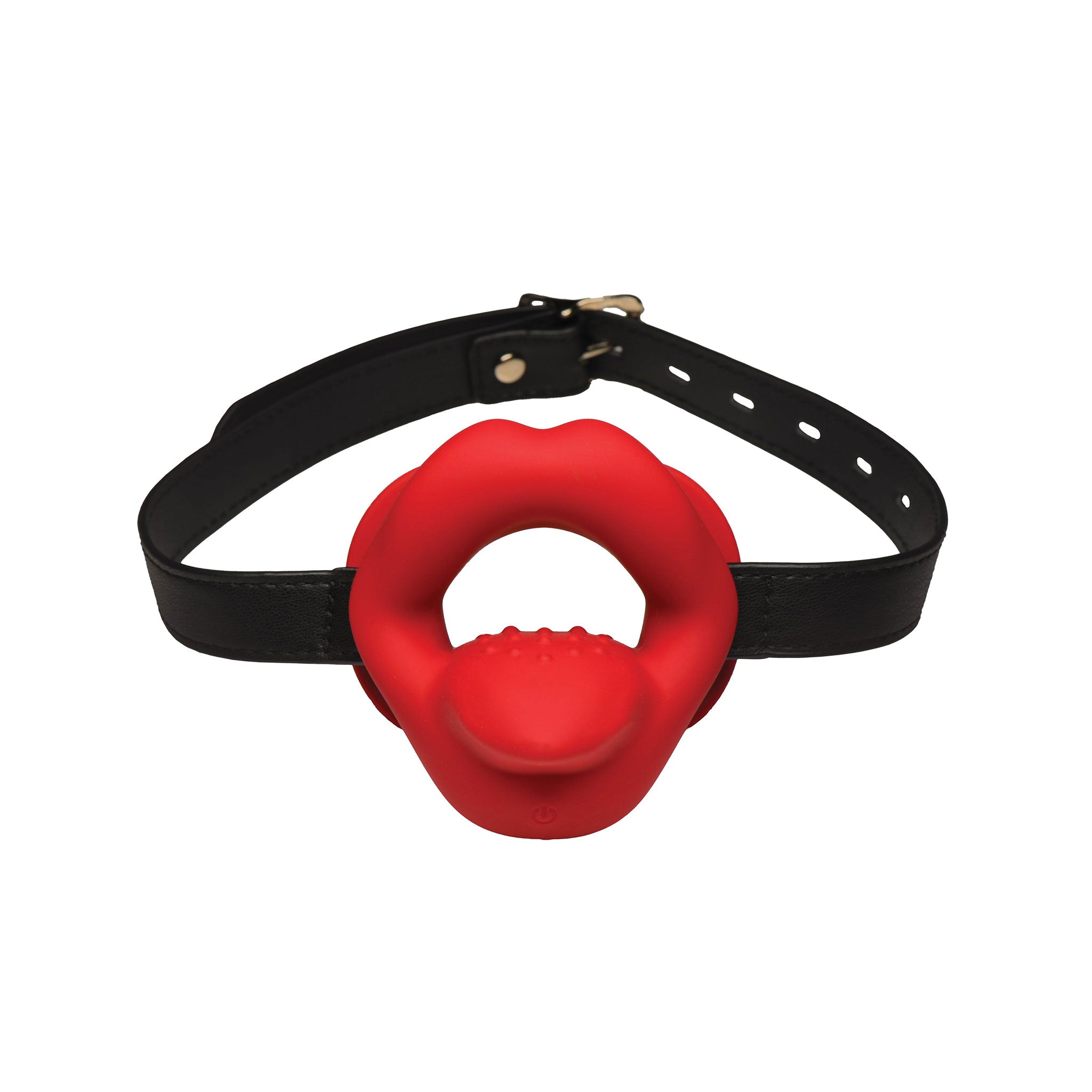 Silicone mouth gag vibrating tongue-out sissy bondage bdsm kinky valentines valentines-day vday v-day red