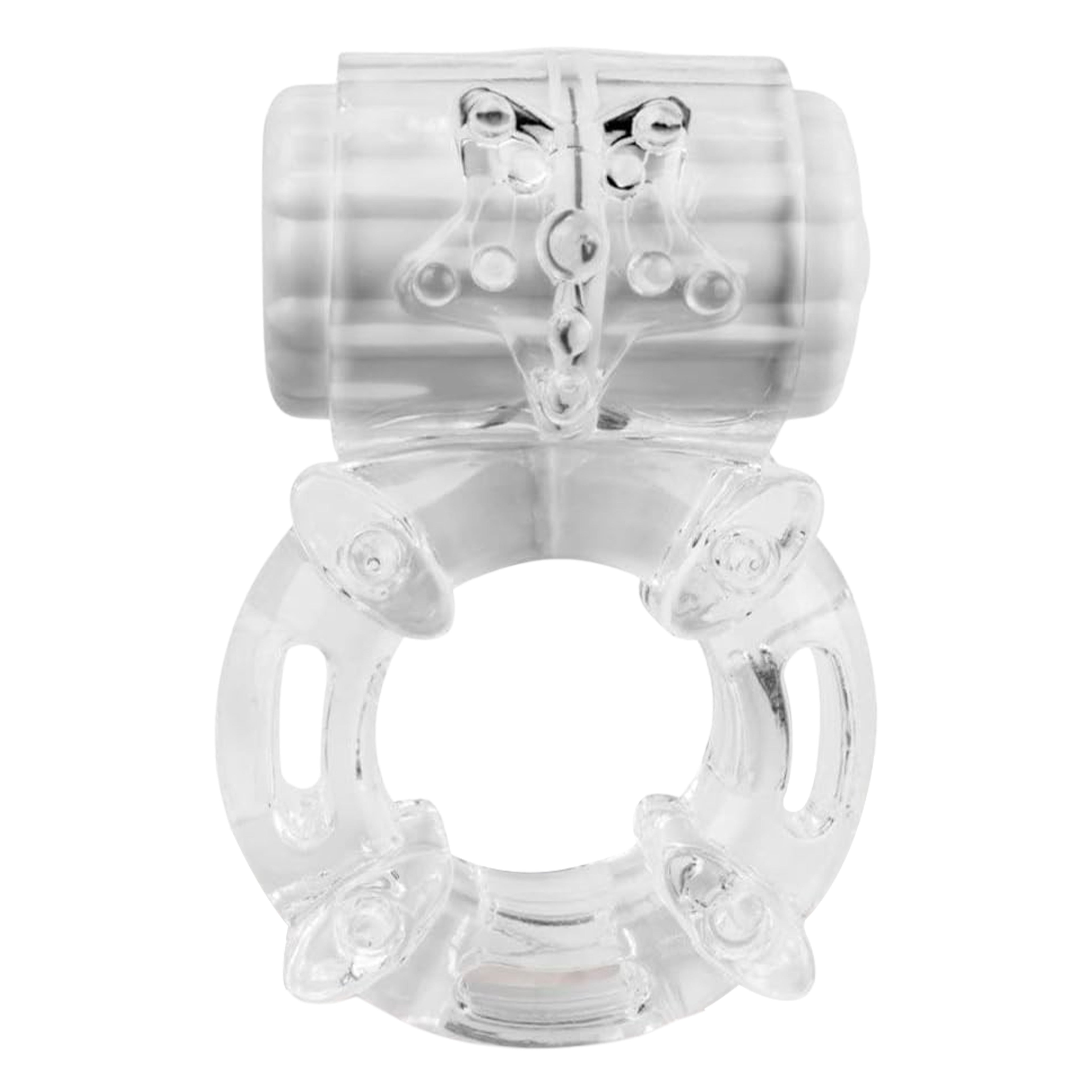 Charged Big O Rechargeable Vibe Ring Waterproof Cockring Clear