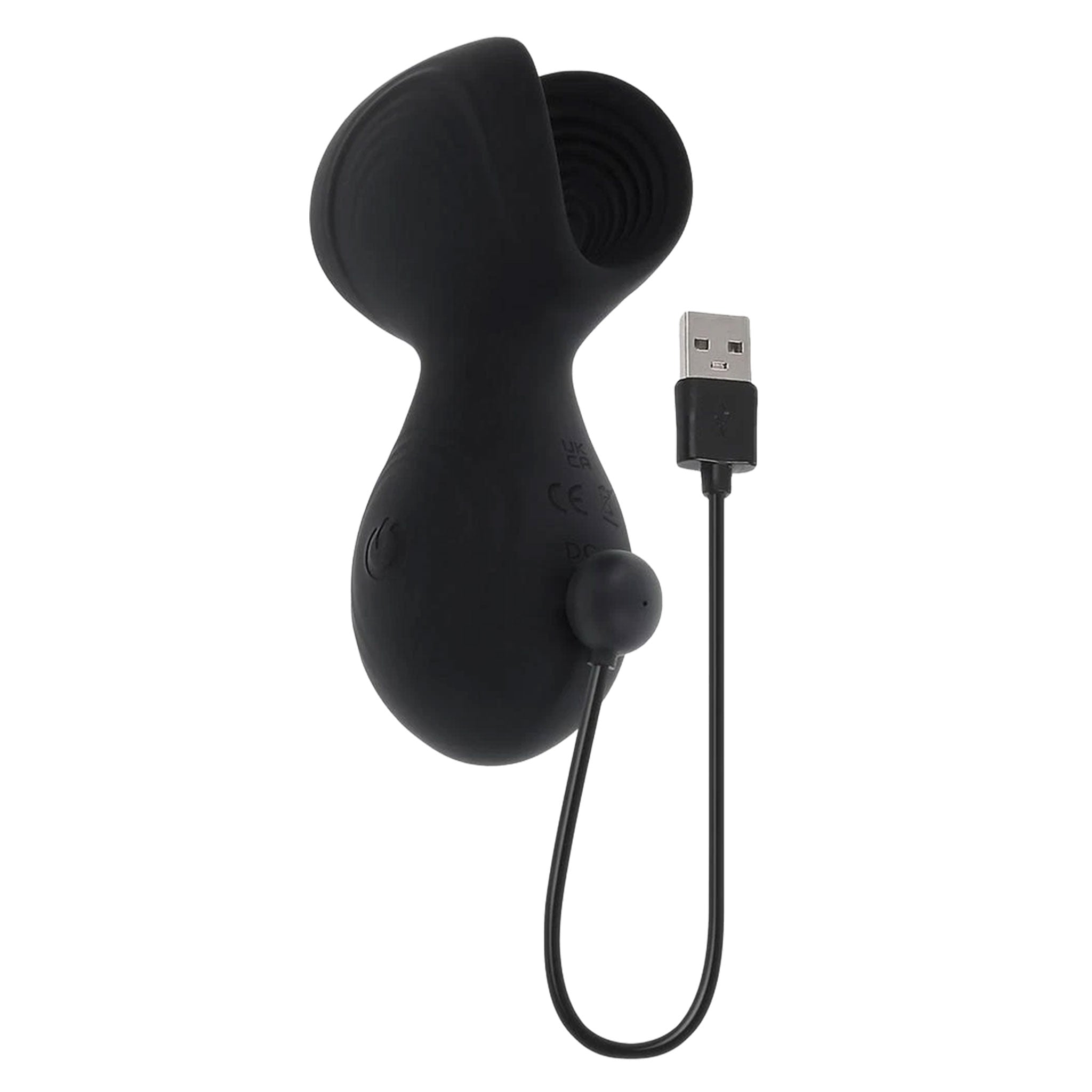 Silicone ABS-plastic accessories insertable vibrator vibe vibrating stroker masturbator masturbation handjob hand-job handy-helper ergonomic-grip silicone-cradle flexible-grip multi-speed hands-free usb-rechargeable waterproof submersible intense satisfying adult-toys male masculine masc mens guys dudes black