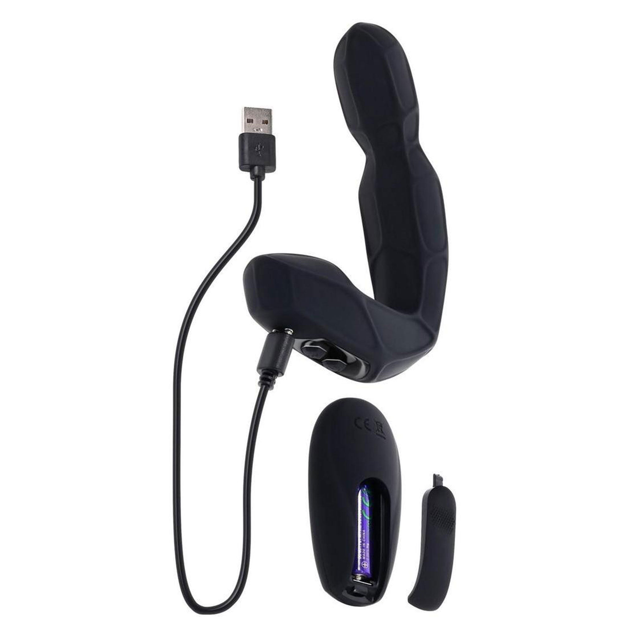 Silicone ABS-plastic anal butt-plug buttplug probe plug prostate texture textured-veins twirling twirling-head veined vibrating vibe vibration vibrator dual-motor chunky-base p-spot remote remote-control long-distance waterproof hands-free flexible flexible-neck bold lifelike comfortable customizable ergonomic usb-rechargeable partner-play male masculine masc mens adult-toys black