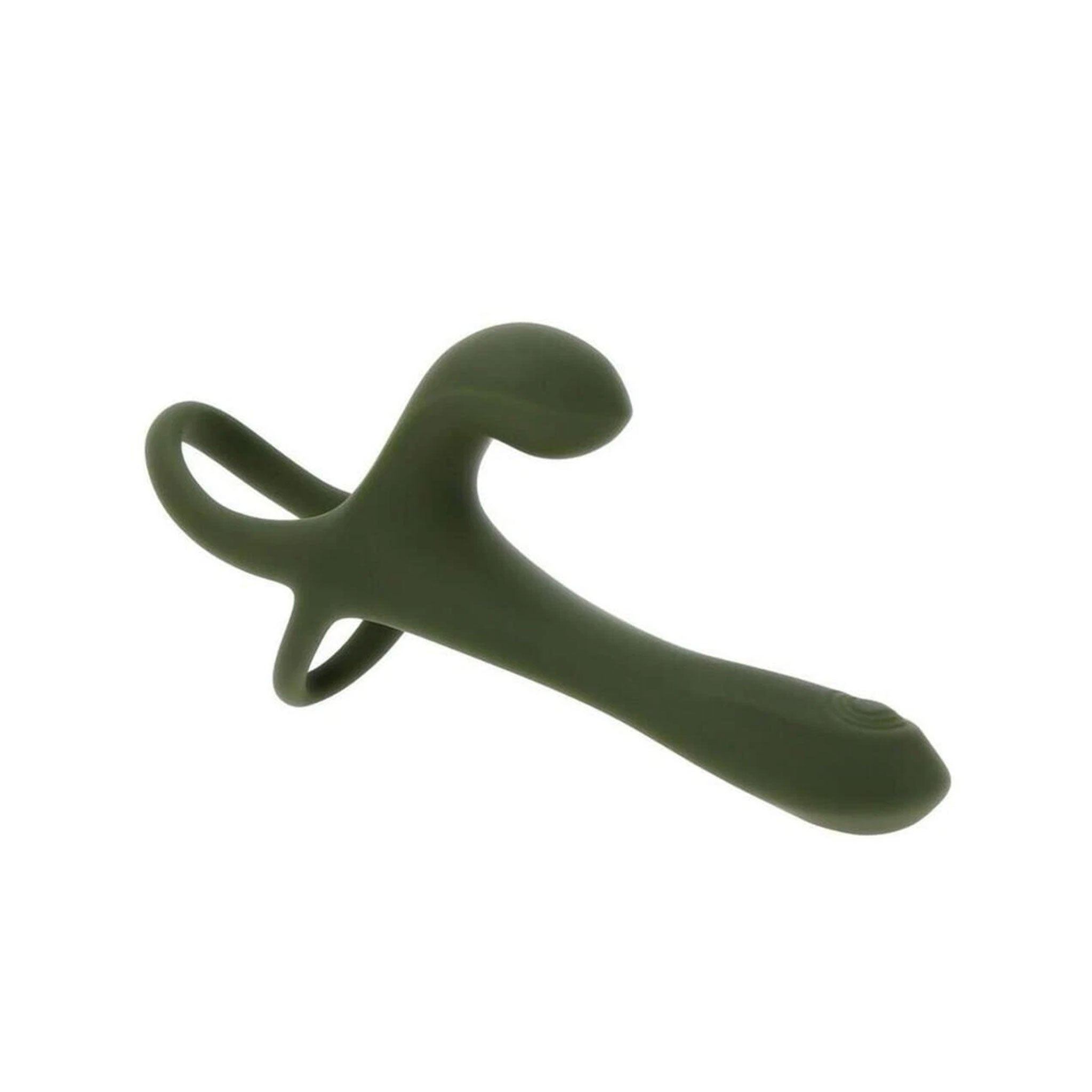 Silicone vibe vibrator vibration vibrating stim stimulation stimulator tapping tapping-head tapper increase size girth double-sided enlarger strapon strap-on strapless comfortable usb-rechargeable flexible stretchy c-ring cock-ring ball-ring cockring cock&ball cock-and-ball remote remote-control hands-free wearable unique kink kinky kinky-play adult-toys green