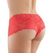 Candy Apple Lace Crotchless Booty Shorts