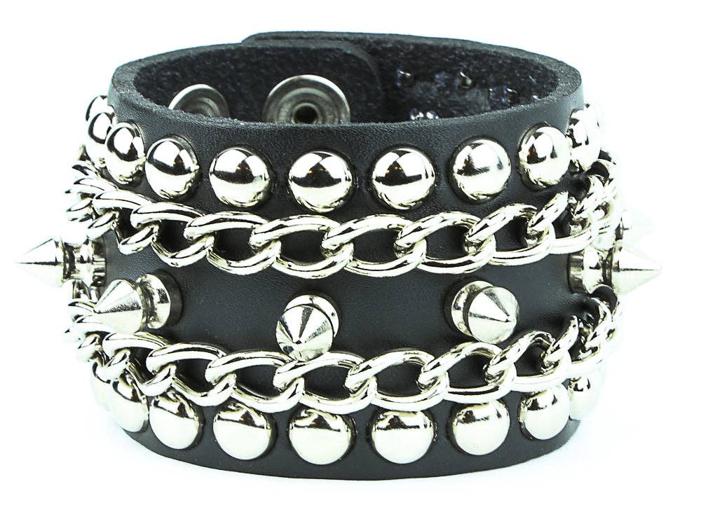 Chain Spike Studded Bracelet