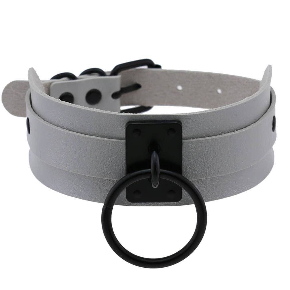 PU Leather Choker w/ Large O-Ring