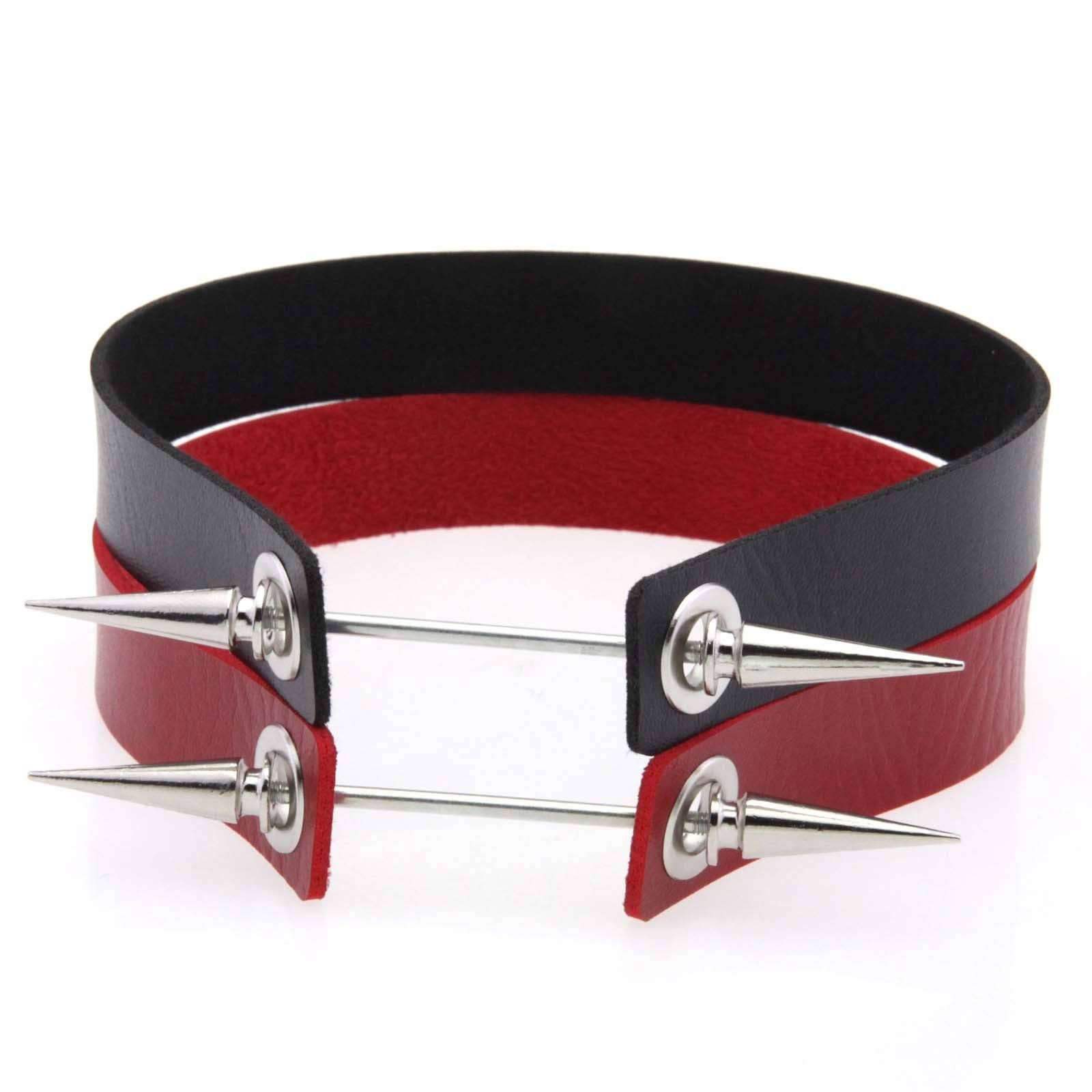 Spike Studded Leather Choker