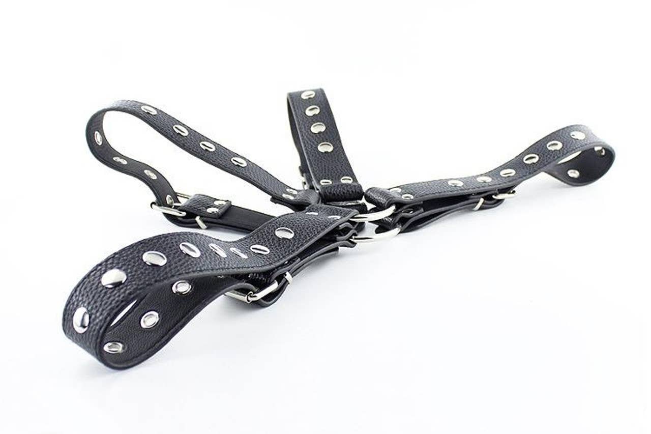 Chest Harness - X-Cross PVC Vegan Leather