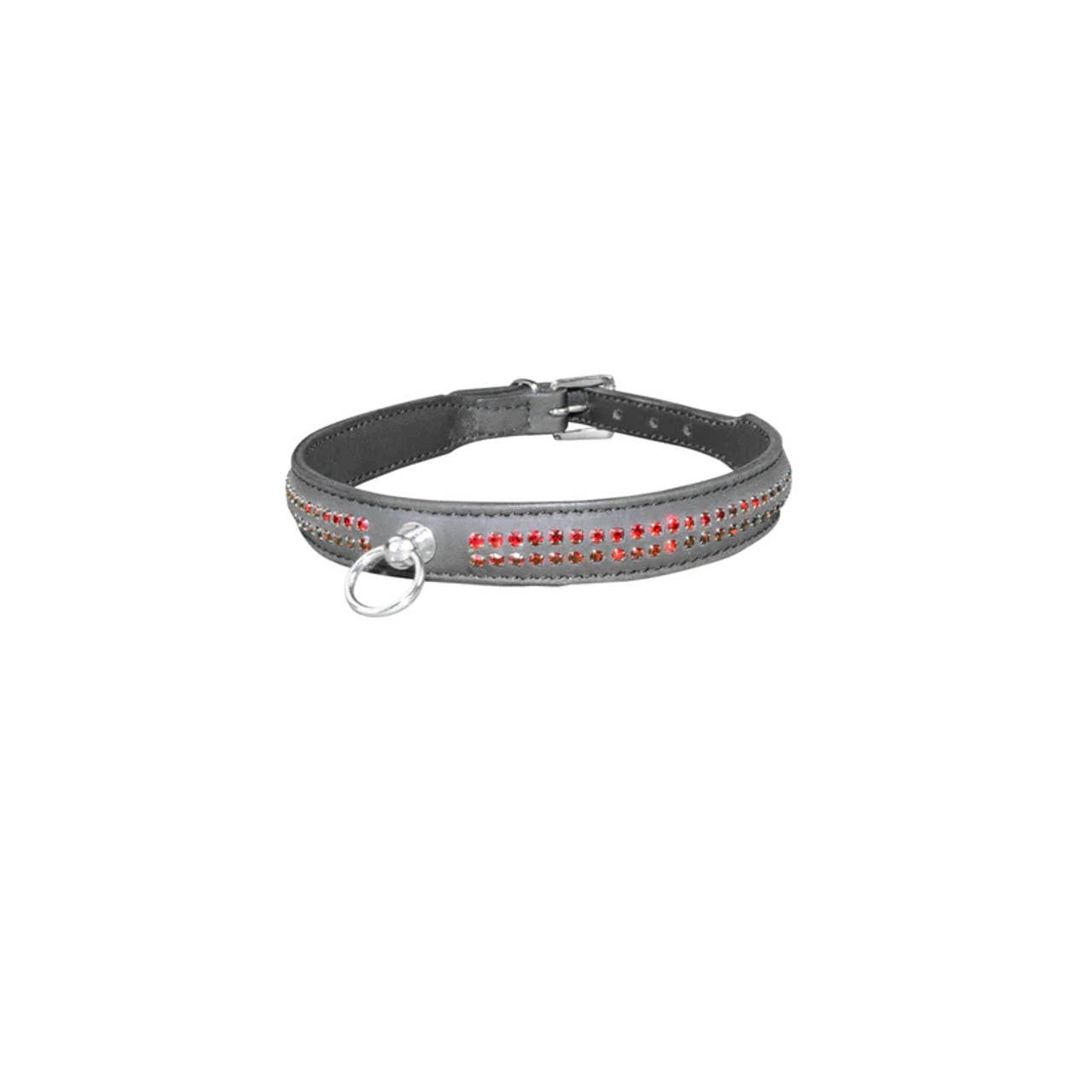 Leather Collar  Embellished with Stones