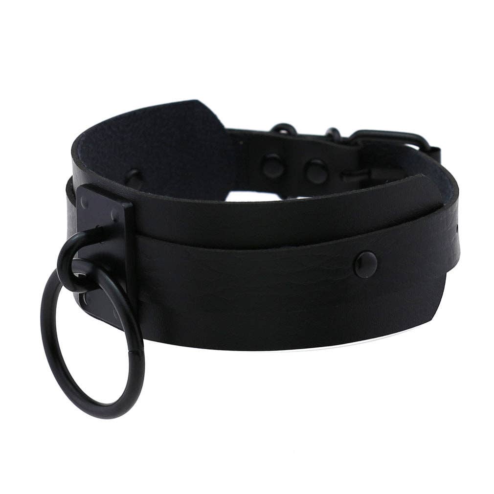 PU Leather Choker w/ Large O-Ring