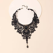 Gothic Lace Choker Collar Necklace for Women