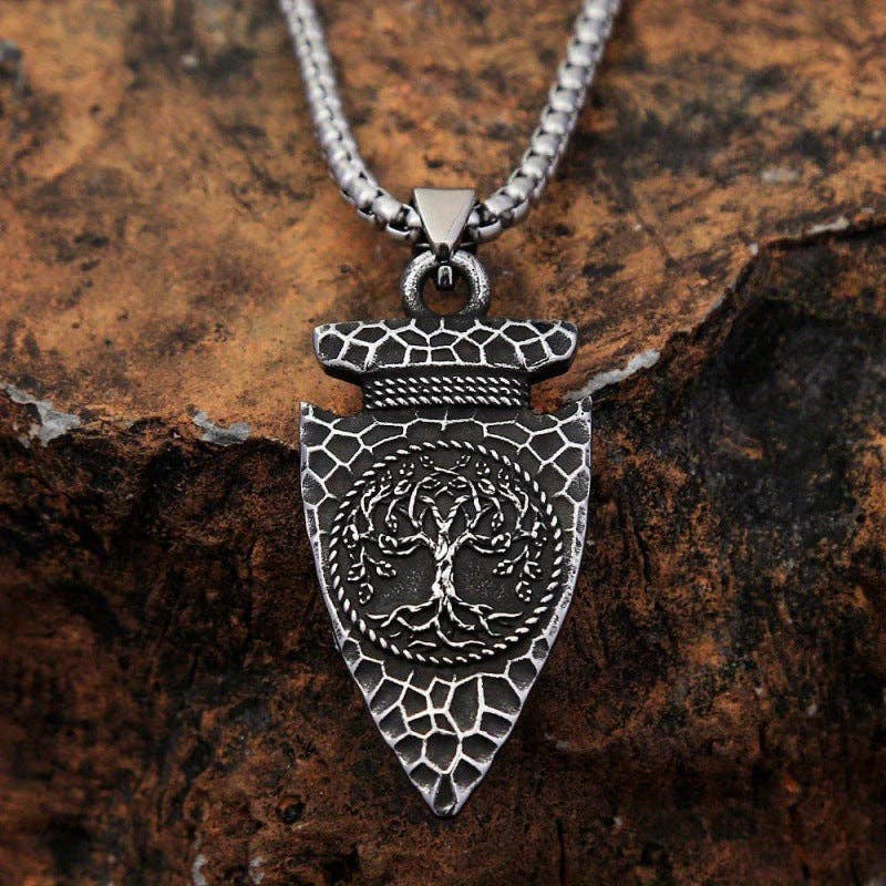 Viking Tree of Life Pendant Necklace Stainless Steel