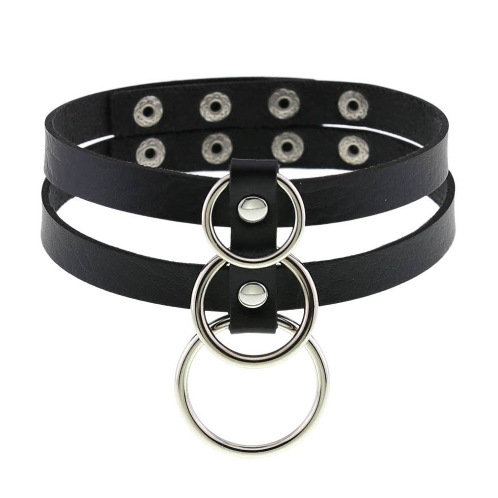 Leather O-Ring Choker
