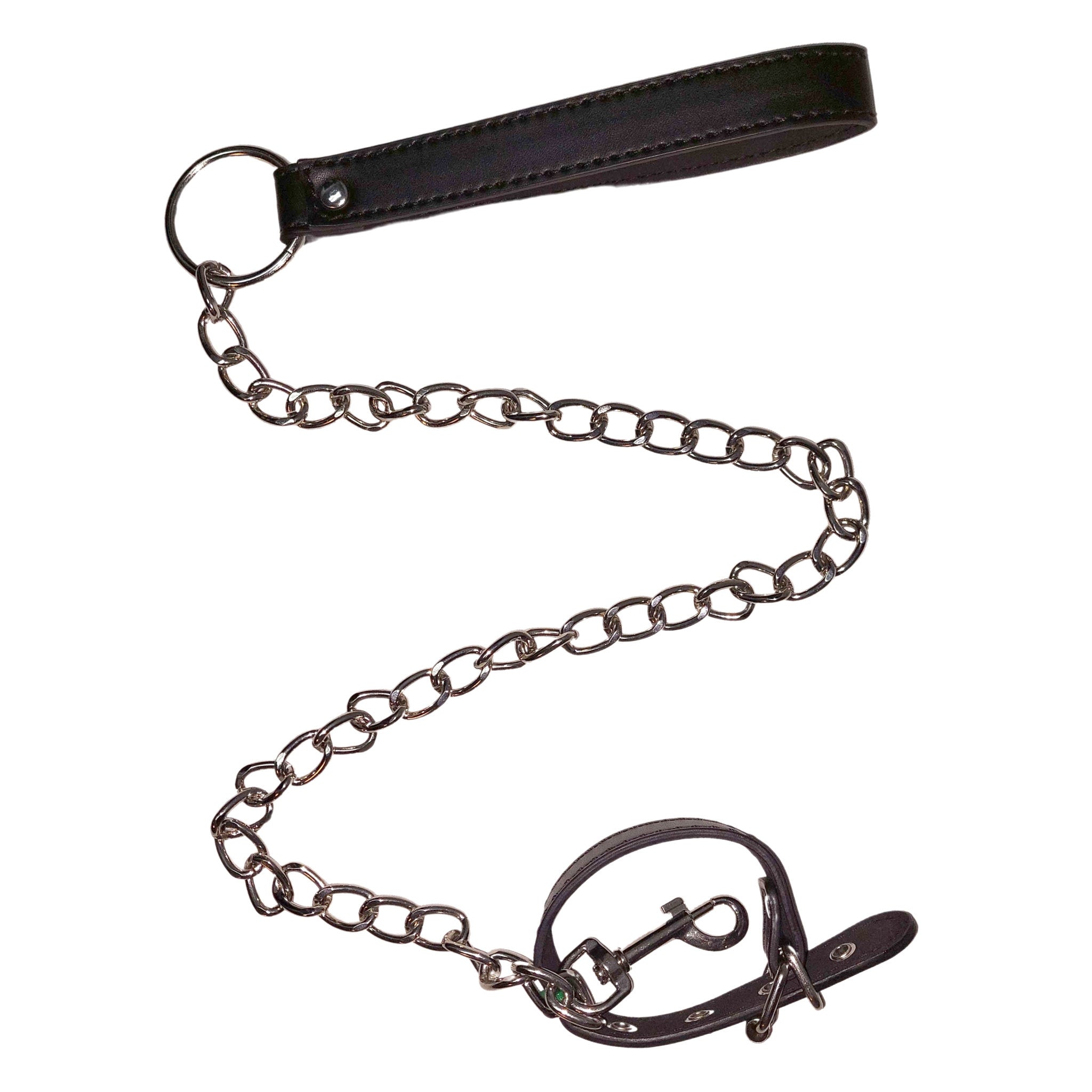 Cock Ring With Leash Black O/S