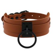 PU Leather Choker w/ Large O-Ring