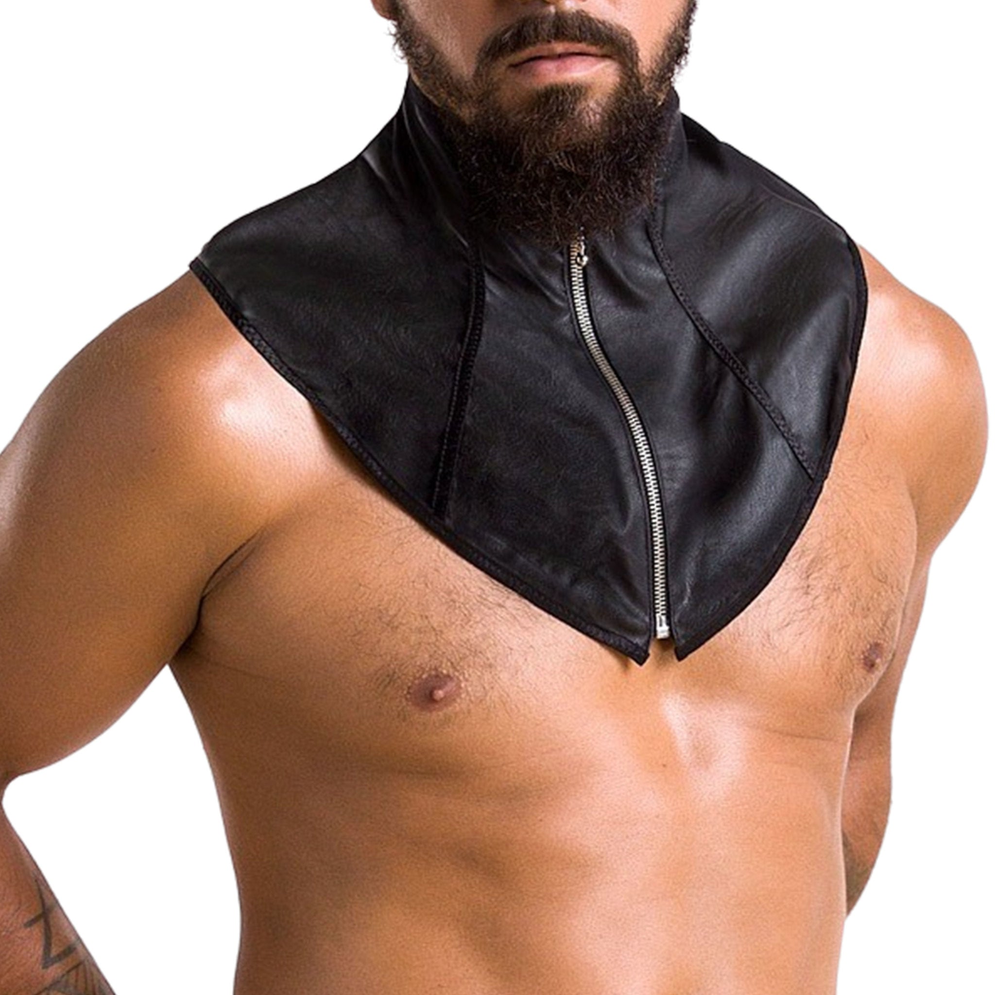 Wetlook Capelet Collar With Zipper