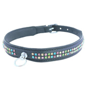 Leather Collar Embellished with Stones