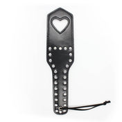 Paddle - Red PVC Studded Heart Cut-Out Spanking Hand Slapper
