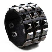 Leather Bracelet Geometric Design