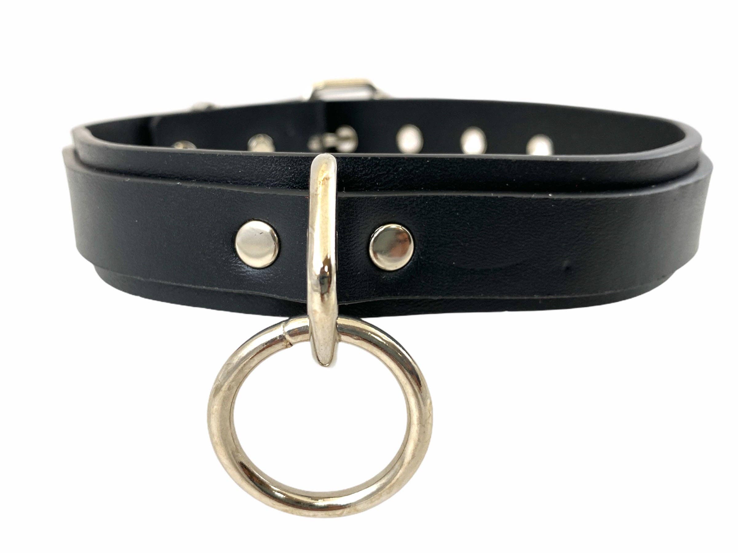 VEGAN LEATHER BONDAGE CHOKER