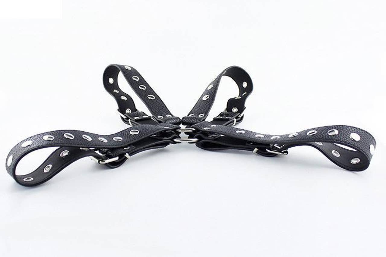 Chest Harness - X-Cross PVC Vegan Leather