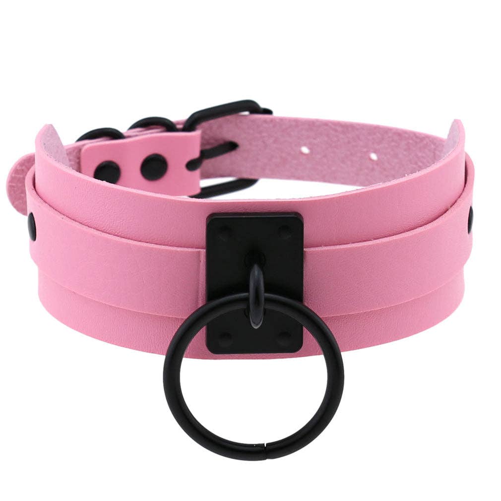 PU Leather Choker w/ Large O-Ring