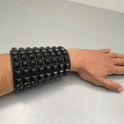 8 ROW PYRAMID STUD SNAP BRACELET