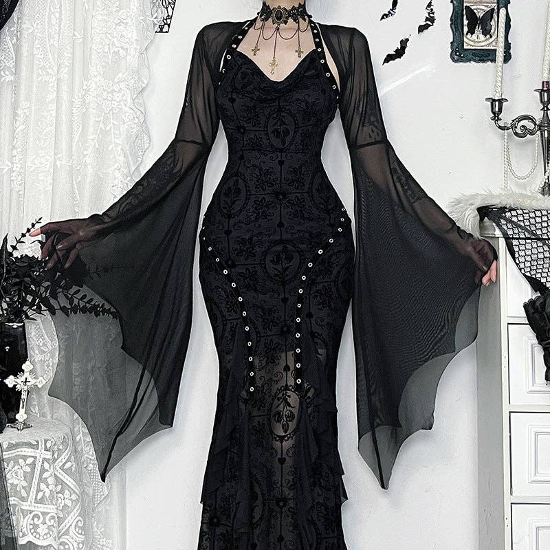 Batwing Sleeve Sheer Sunscreen Top