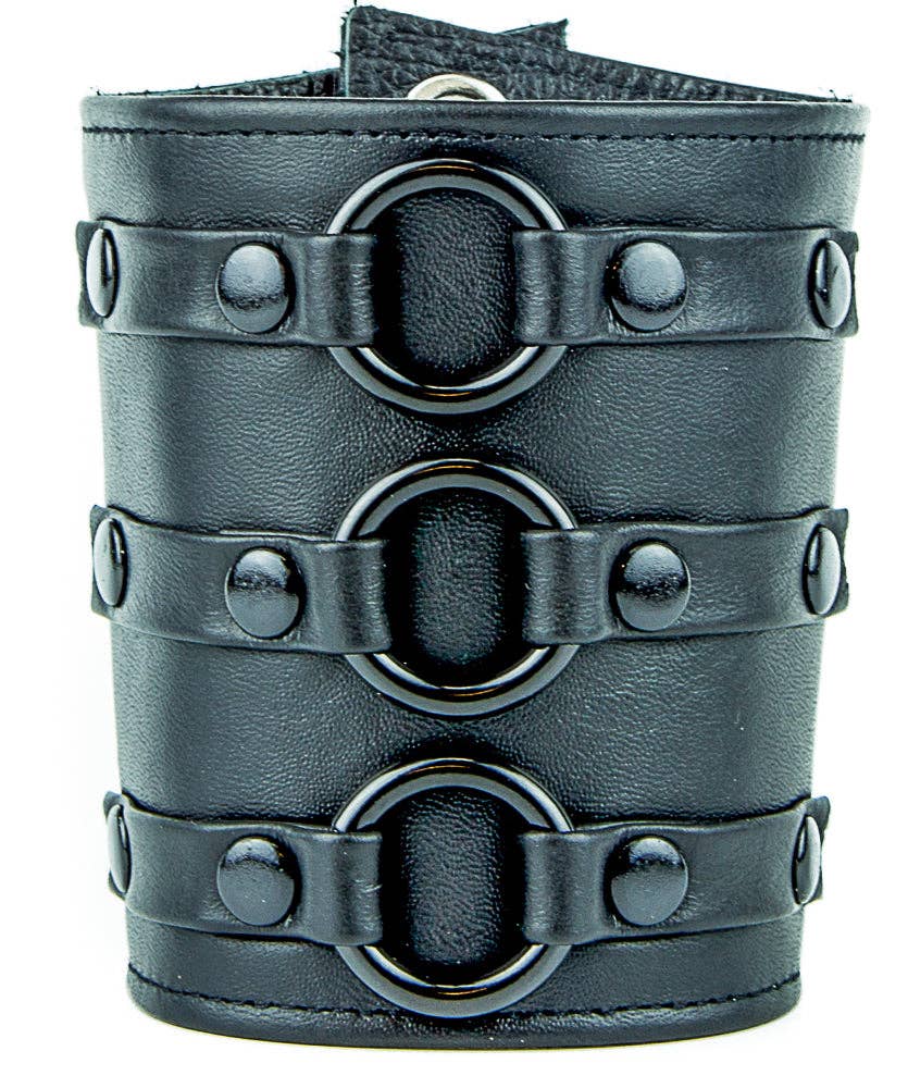 3 Ring Short Gauntlet Style Bracelet