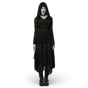 Dark Knitted Decayed Broken Hole Wizard Coat – Eerie wizard coat with tattered fabric and broken holes, perfect for dark fantasy and gothic fashion – Black