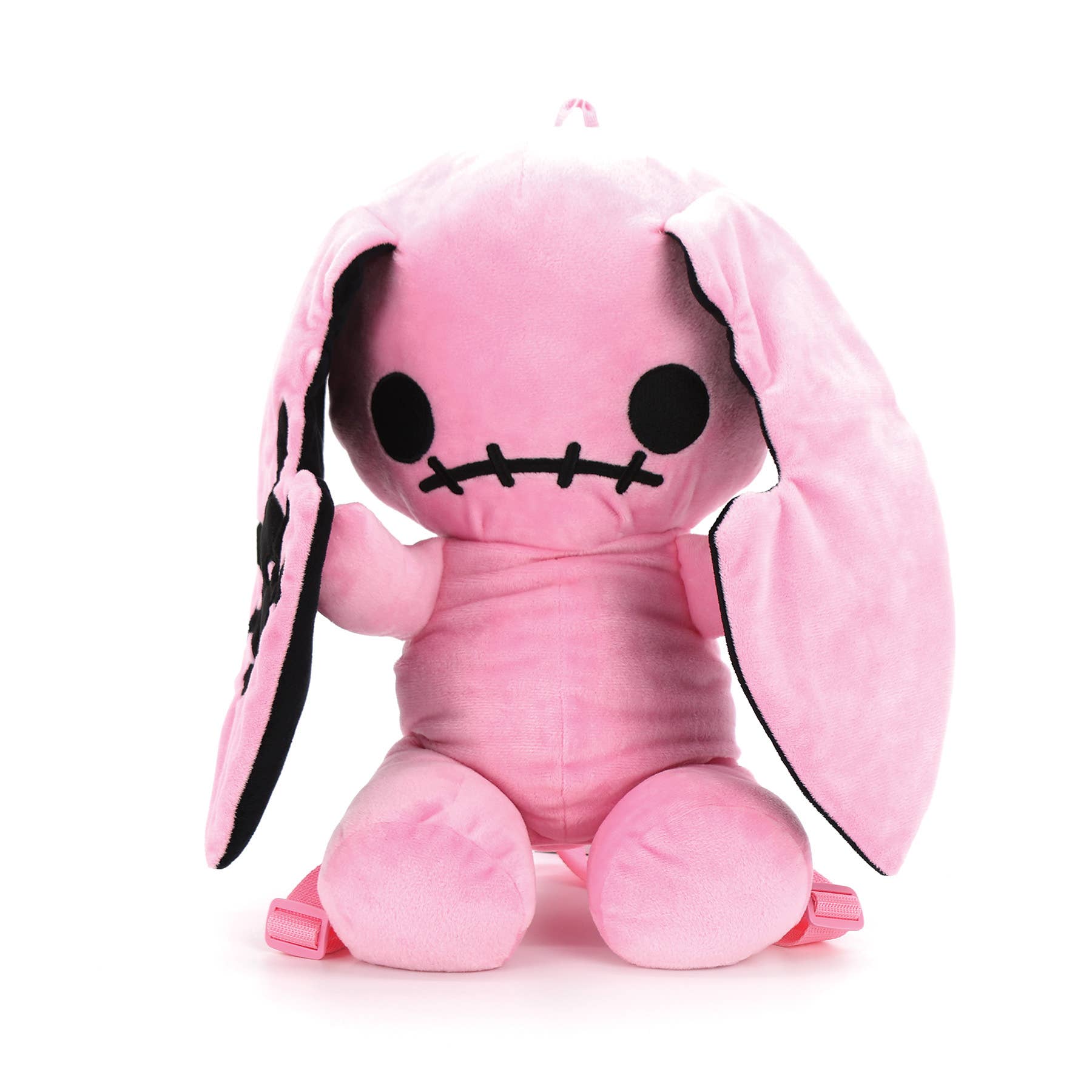 Pink Naughty Bunny Stuffed Backpack