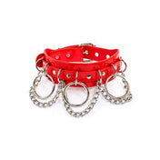 Wide Hanging Chain Bondage Choker