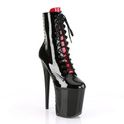 PVC Lacing Platform Ankle Boot Changeable Color Tongue