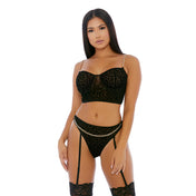 Chain Me Up  Animal Print Bustier & Panty Set