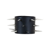 3 Rows Slim Spikes Wrist Cuff W Snaps